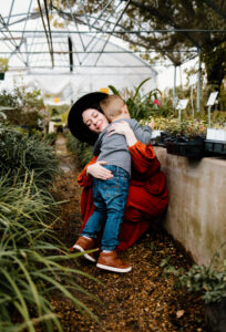 austin family texas photography session in greenhouse