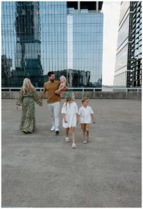 Family walks together for Austin Lifestyle Photographer