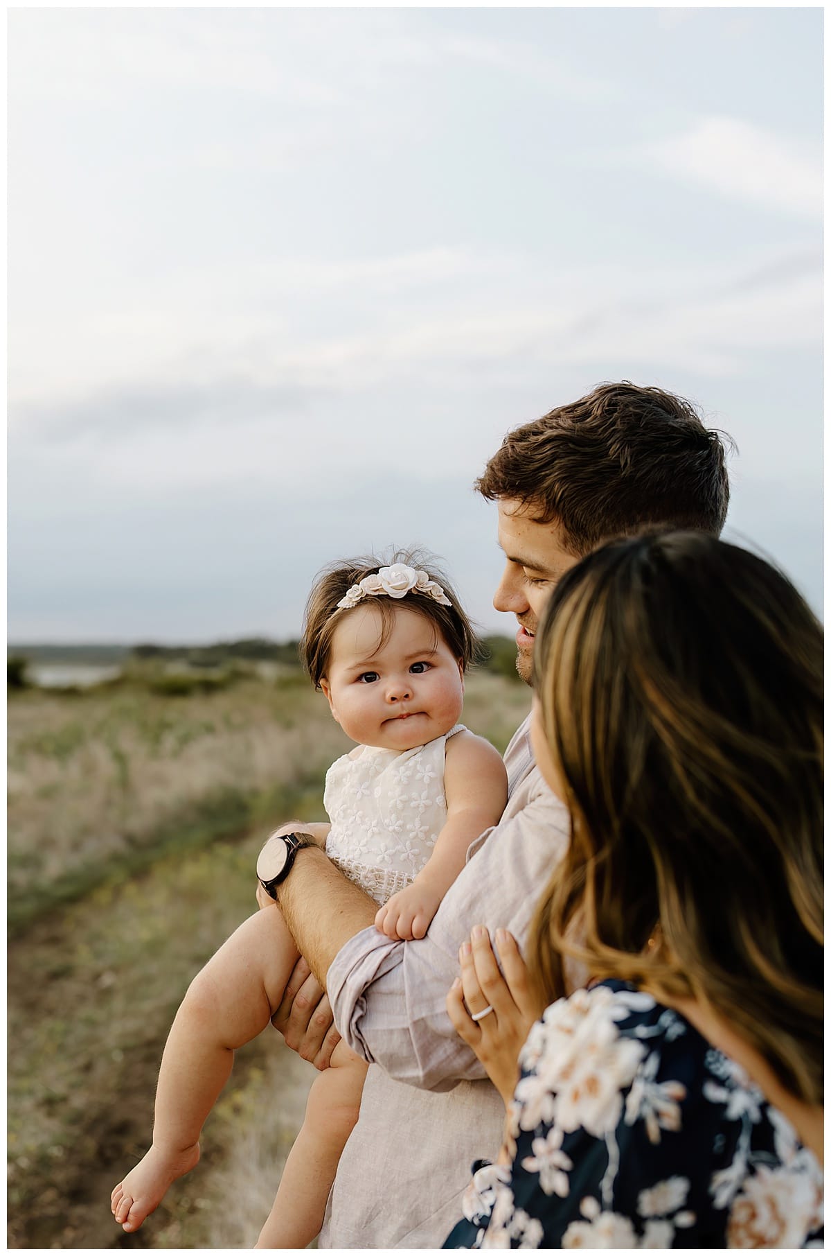 Parents smile at baby for Austin Motherhood Photographer