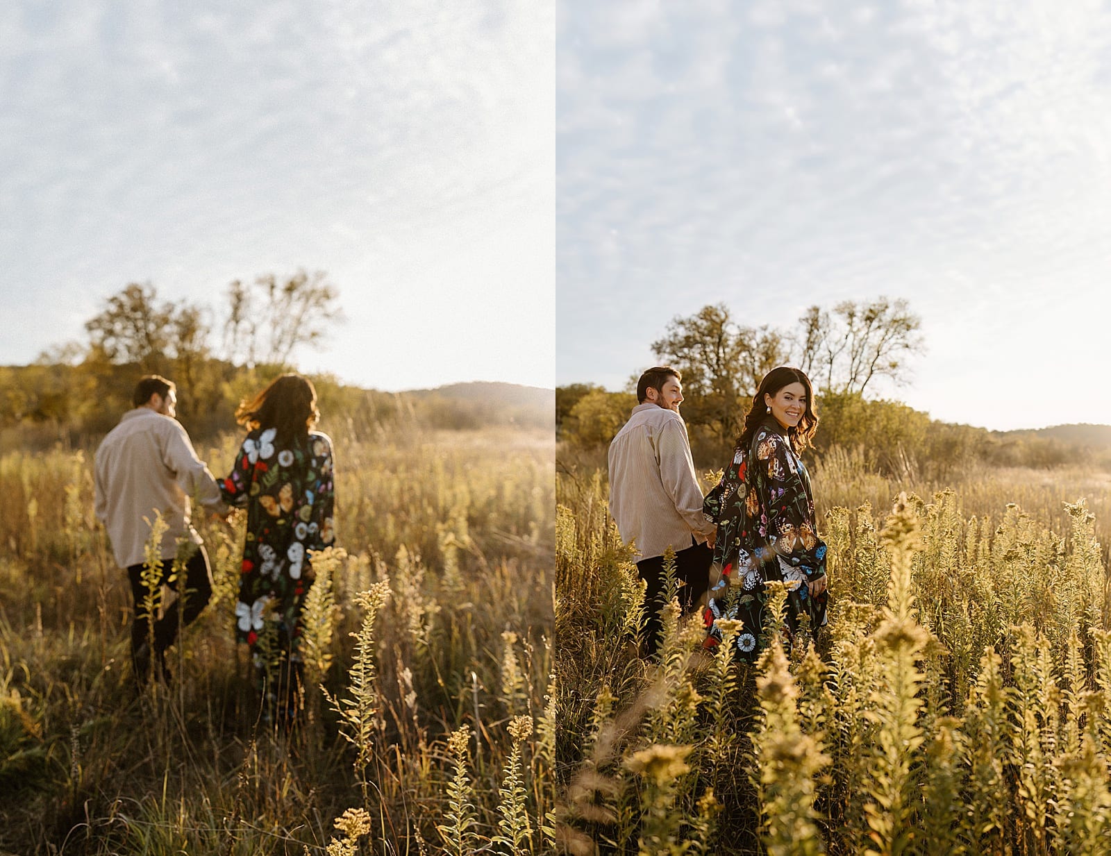 Parents walk together showing off the best Colorful Family Photo Outfit Inspiration