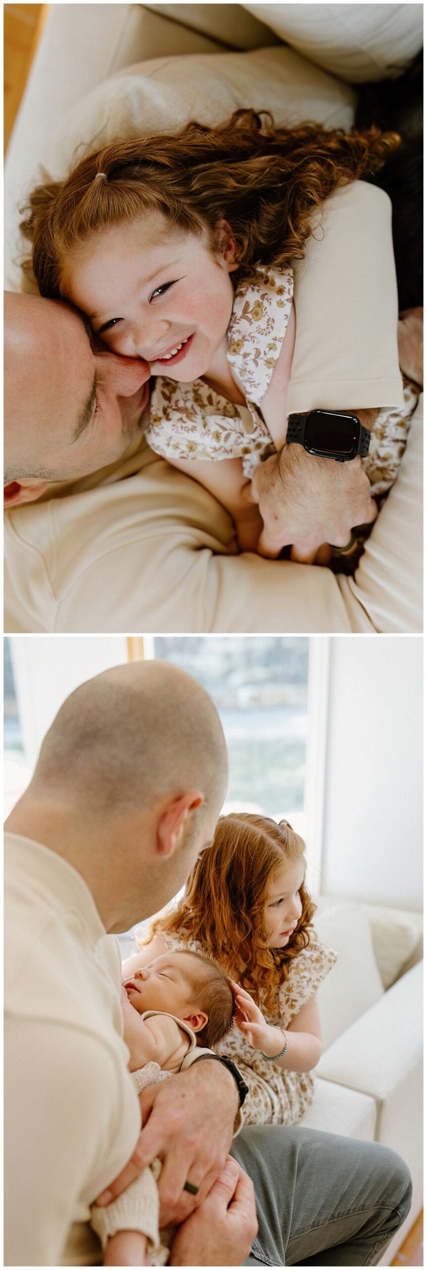 Dad cuddles with kids for Our Adventuring Souls Photography